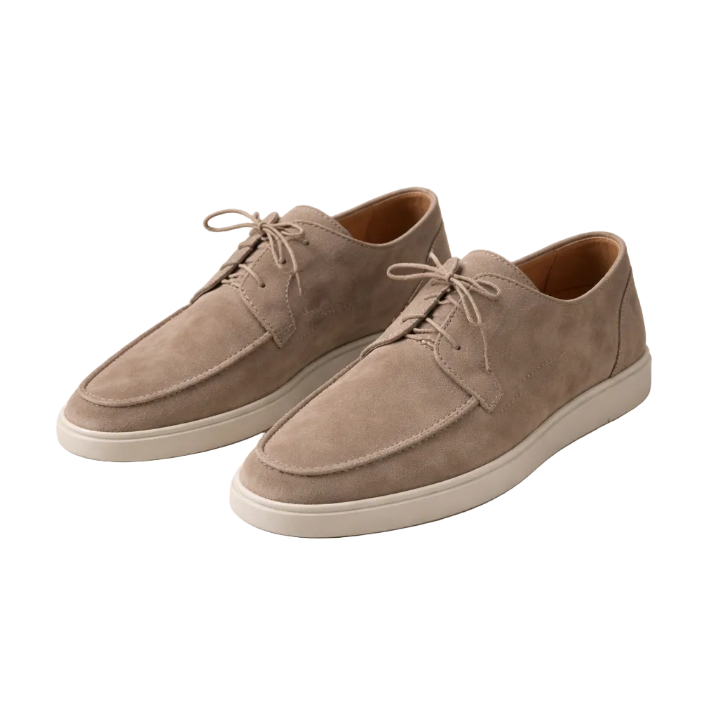 Men's Faux Suede Lace-Up Loafers