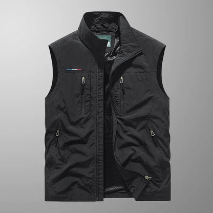 Men's Zip-Up Outdoor Gilet | Stand Collar Lightweight Bodywarmer