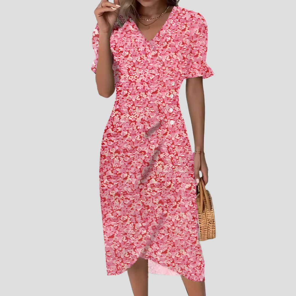 Women's Floral Midi Dress | Elegant Summer Print