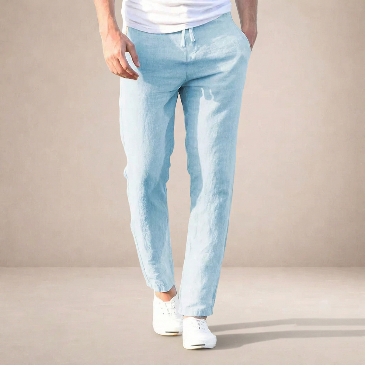 Men's Linen Style Summer Trousers