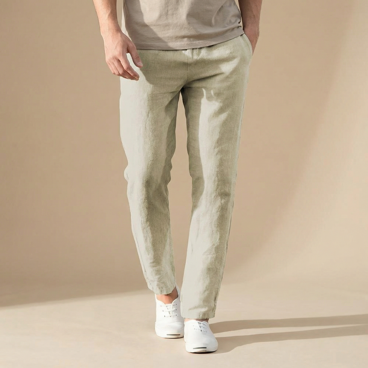 Men's Linen Style Summer Trousers