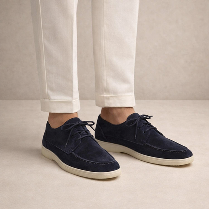 Men's Faux Suede Lace-Up Loafers