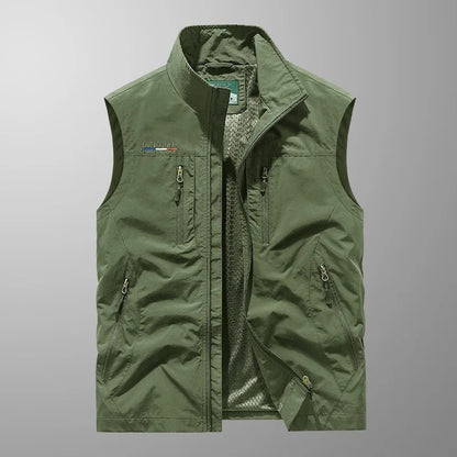 Men's Zip-Up Outdoor Gilet | Stand Collar Lightweight Bodywarmer