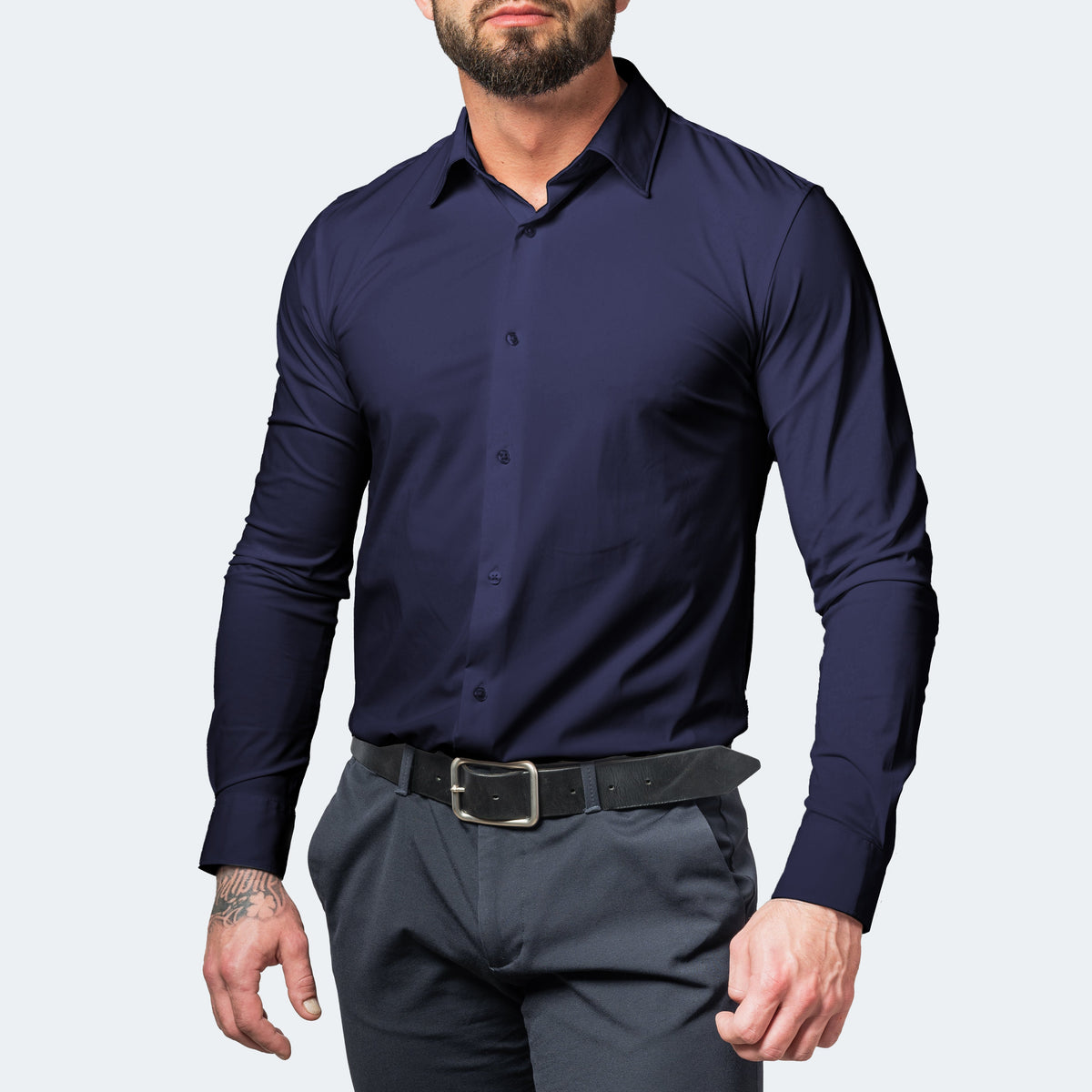 Men's Slim Fit Stretch Dress Shirt