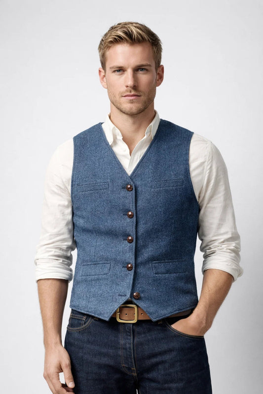 Men's All-Season Tailored Gilet | Business Casual Style