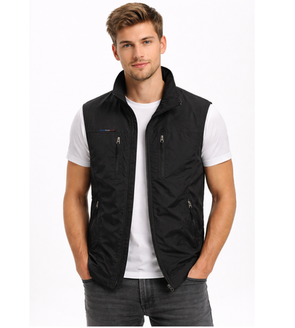 Men's Zip-Up Outdoor Gilet | Stand Collar Lightweight Bodywarmer