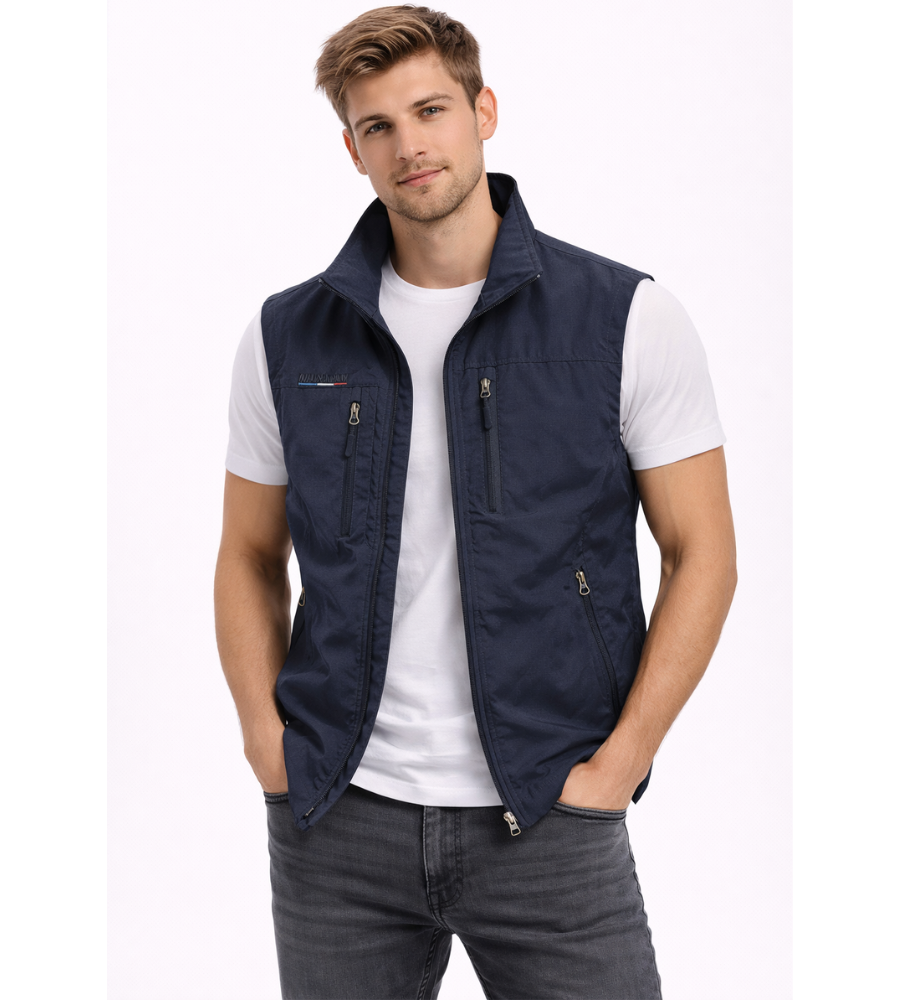 Men's Zip-Up Outdoor Gilet | Stand Collar Lightweight Bodywarmer
