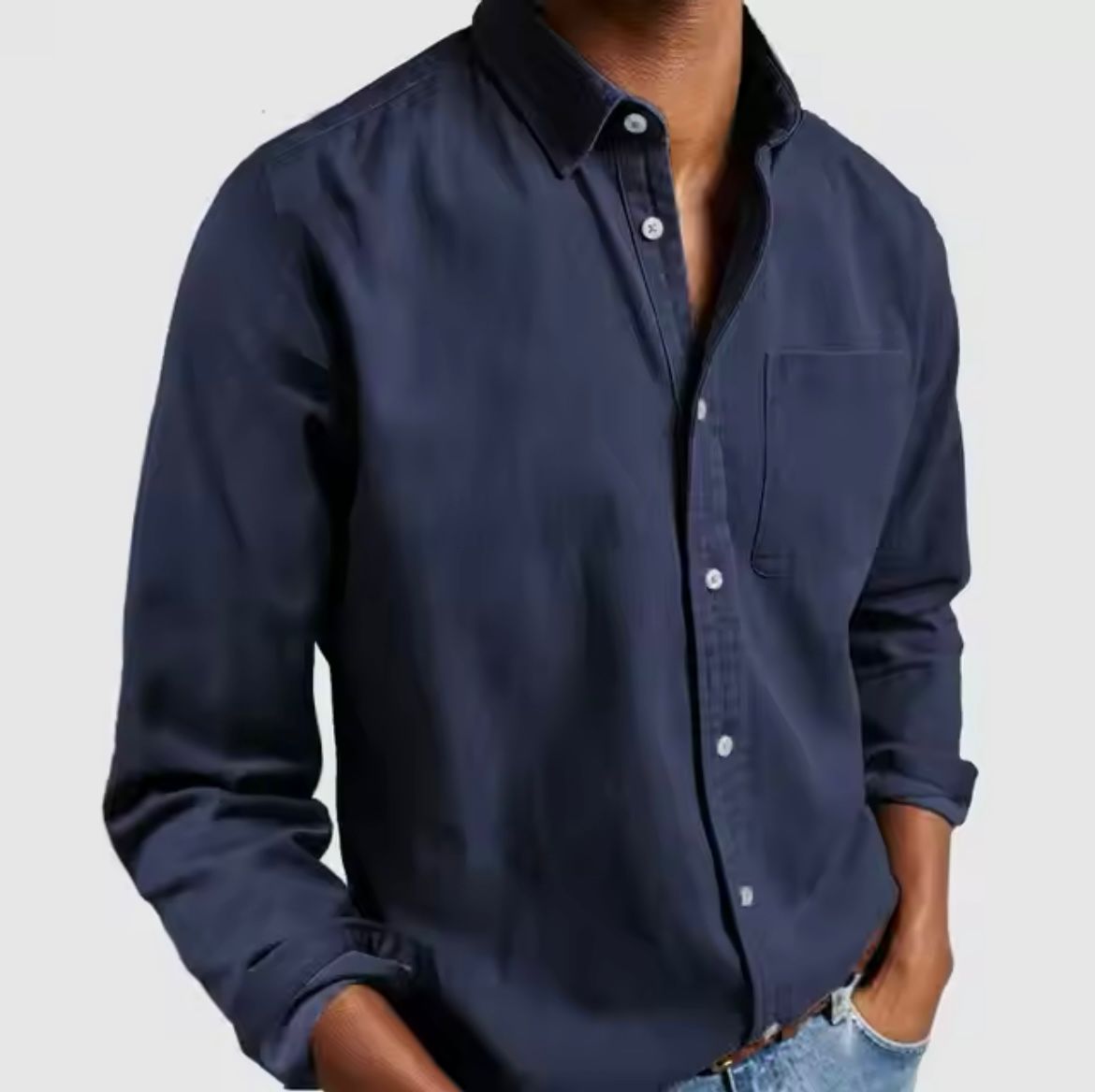 Men's Regular Fit Cotton-Blend Shirt | Versatile Smart-Casual Style