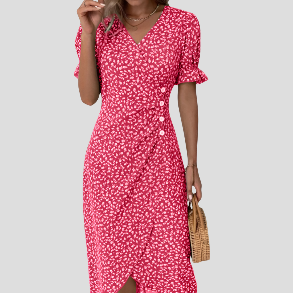 Women's Floral Midi Dress | Elegant Summer Print
