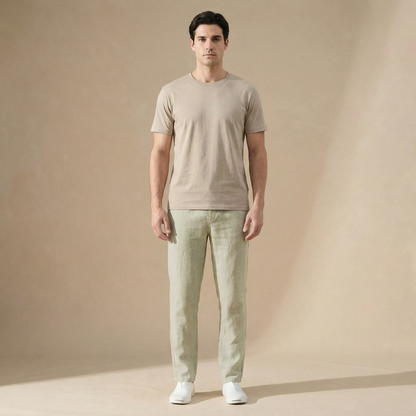 Men's Linen Style Summer Trousers
