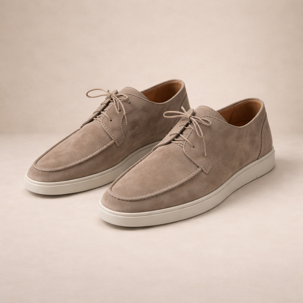 Men's Faux Suede Lace-Up Loafers