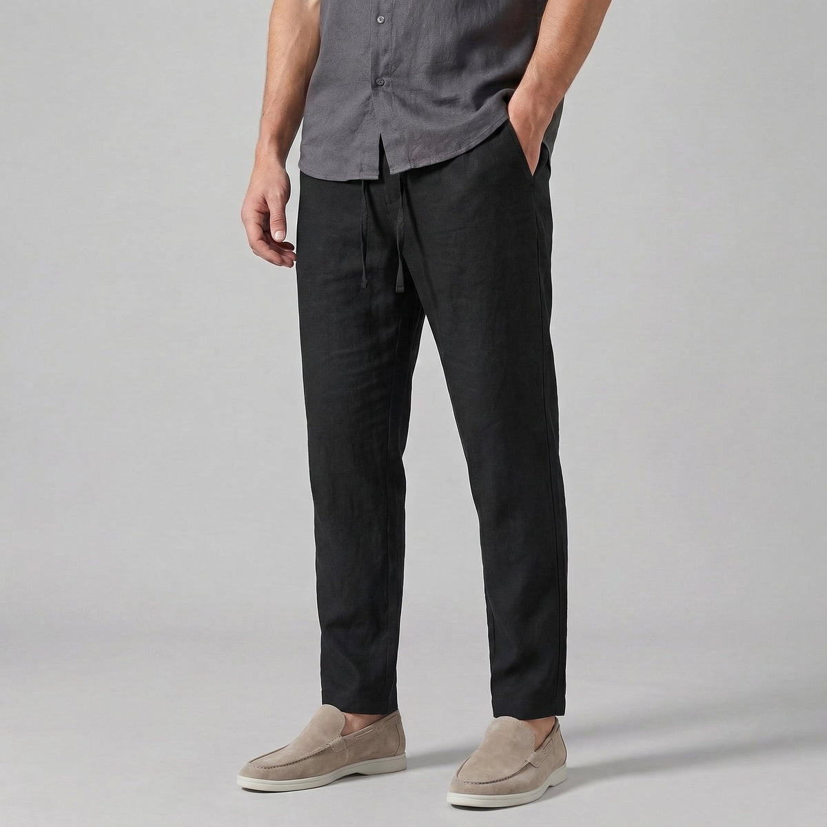 Men's Wide Leg Summer Trousers