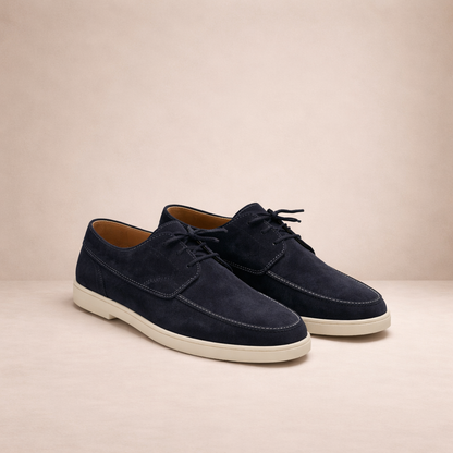 Men's Faux Suede Lace-Up Loafers