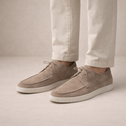Men's Faux Suede Lace-Up Loafers